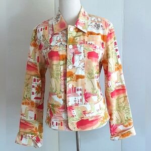 LEMON GRASS Pastel Wearable Art Jacket Sz. L